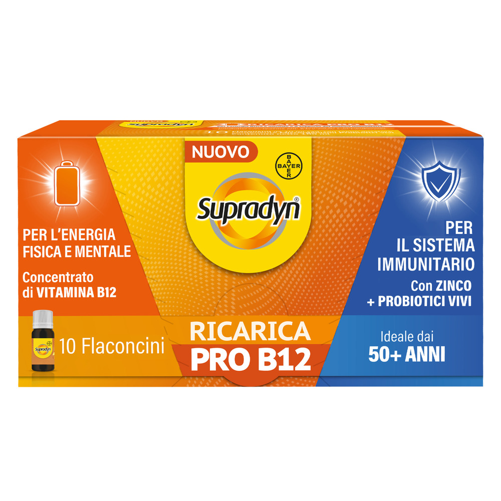 Supradyn Ricarica Pro B12 Integratore Vitamina B12 E Zinco 10 Flaconcini - Immagine 3
